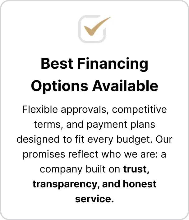 Best Financing Options Available